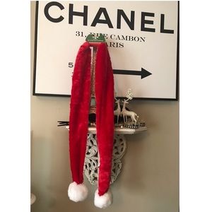 🧣New! Red velvet jingle bell Christmas scarf
